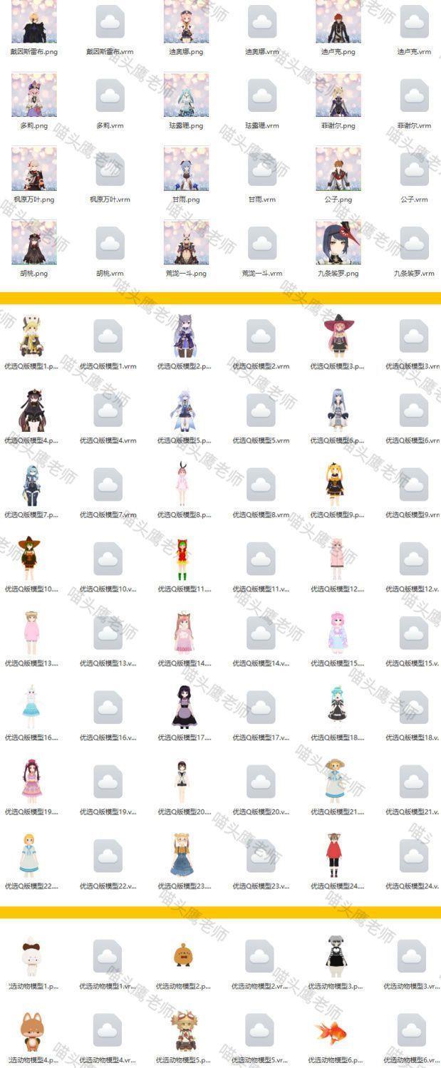 图片[2]-3d虚拟主播vrm文件抖音快手直播伴侣虚拟人B站虎牙直播卡通人文件-轻语宝藏圈