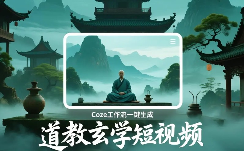 Coze工作流一键生成道教玄学短视频，零基础保姆级教程-轻语宝藏圈